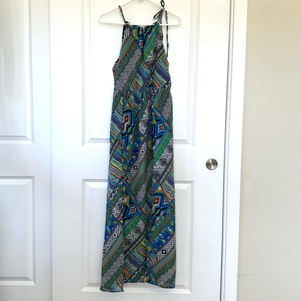 She’s Cool Boho Aztec Print Maxi Dress